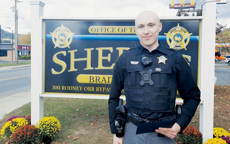 Graham County Patrol Officer Justin Stewart was recognized Oct. 19 for completing courses specializing in recognizing individuals who are Driving While Impaired. Photo by Ruby Annas/news@grahamstar.com