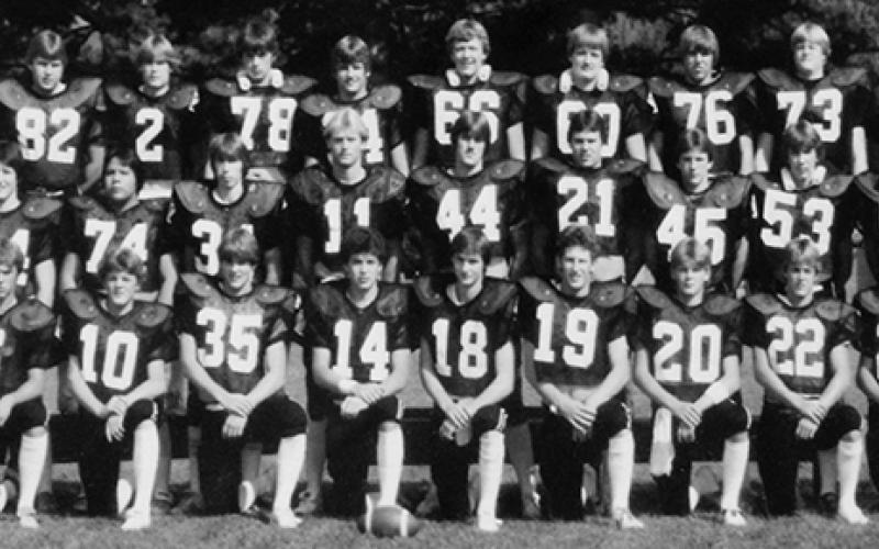 The 1983 Robbinsville Black Knights state-championship football team.