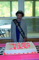 Neowne Adams was all smiles as she celebrated her 100th birthday with friends and family at Cedar Cliff Baptist Church on Oct. 20. Mrs. Adams turned 100 on Friday.