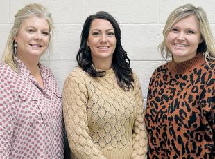 Robbinsville Elementary School teachers Teresa Moody, Keilah Stewart and Brandy Carpenter (from left) were recently recognized for being in the top 25 percent of statewide educators in developing student growth. Photo by Latresa Phillips/The Graham Star