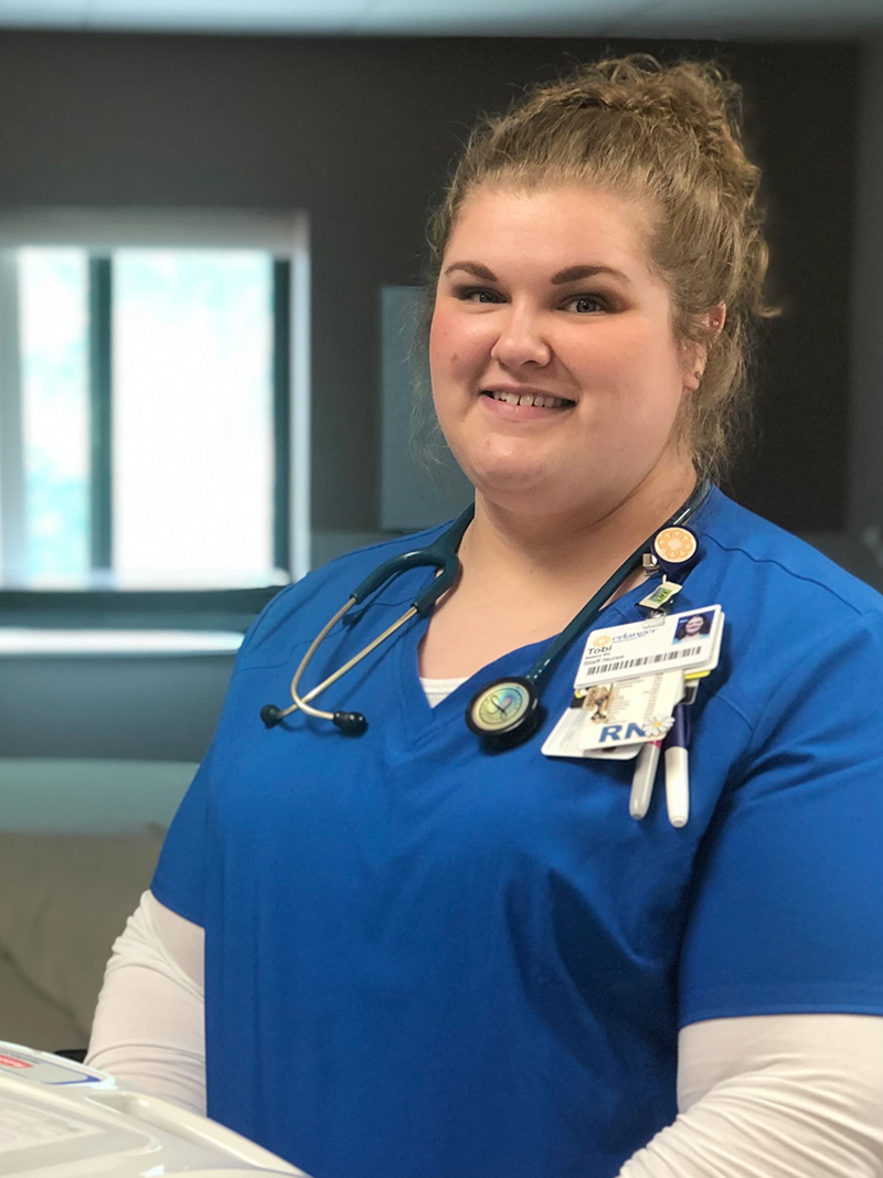 Robbinsville's Tobi Sellers was honored with the Judy Knox Scholarship by the N.C. Nurses Association.