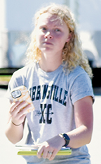 Kaitlyn Carringer-Adams revealed last week that she will be leaving Robbinsville High School, after a 4-year stint that includes head-coaching gigs with cross country, plus both indoor and outdoor track & field. Photo by Kevin Hensley/sports@grahamstar.com