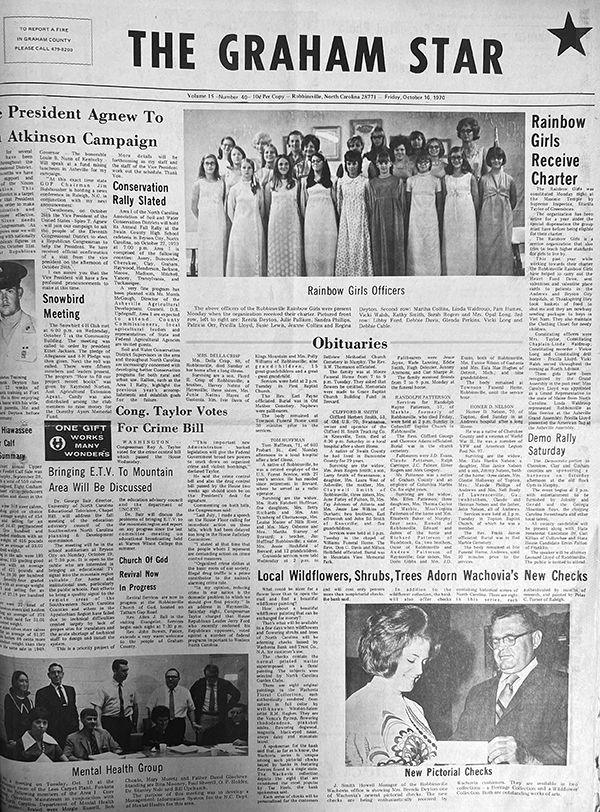 The Star’s front page from 55 years ago: Oct. 16, 1970.
