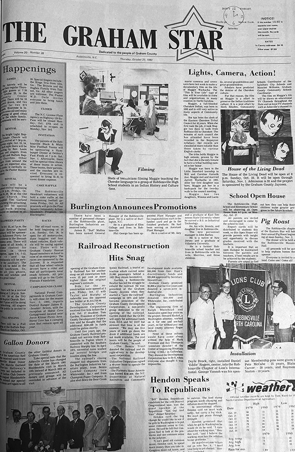 The Star's front page from 45 years ago: Oct. 23, 1980.