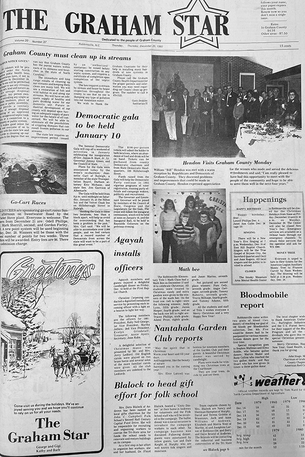 The Star's front page from 45 years ago: Dec. 25, 1980.