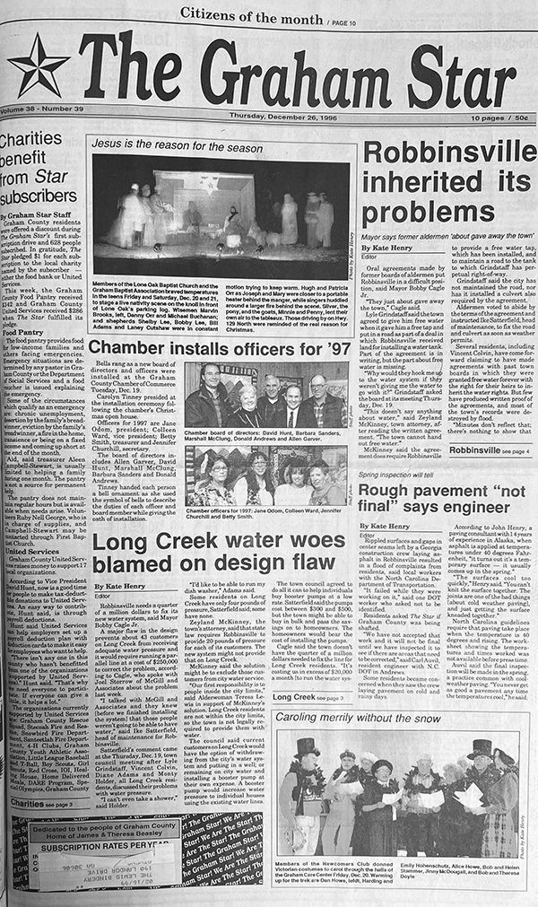 The Star's front page from 28 years ago: Dec. 26, 1996.