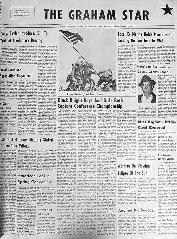 The Star's front page from 55 years ago: Feb. 20, 1970.