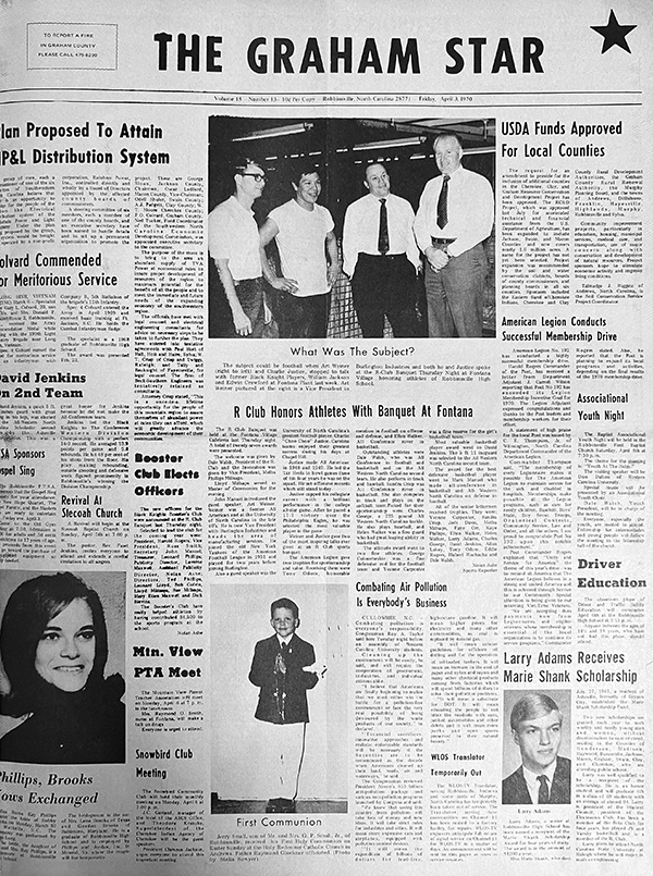 The Star's front page from 55 years ago: April 3, 1970.