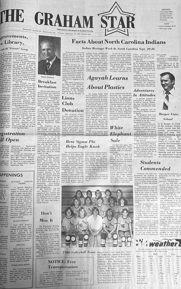 The Star’s front page from 45 years ago: Sept. 18, 1980.