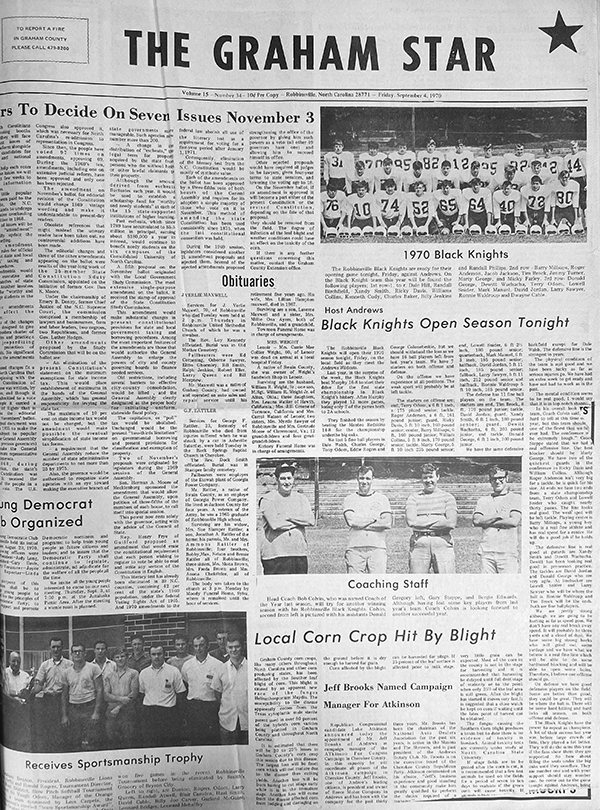The Star's front page from 55 years ago: Sept. 4, 1970.