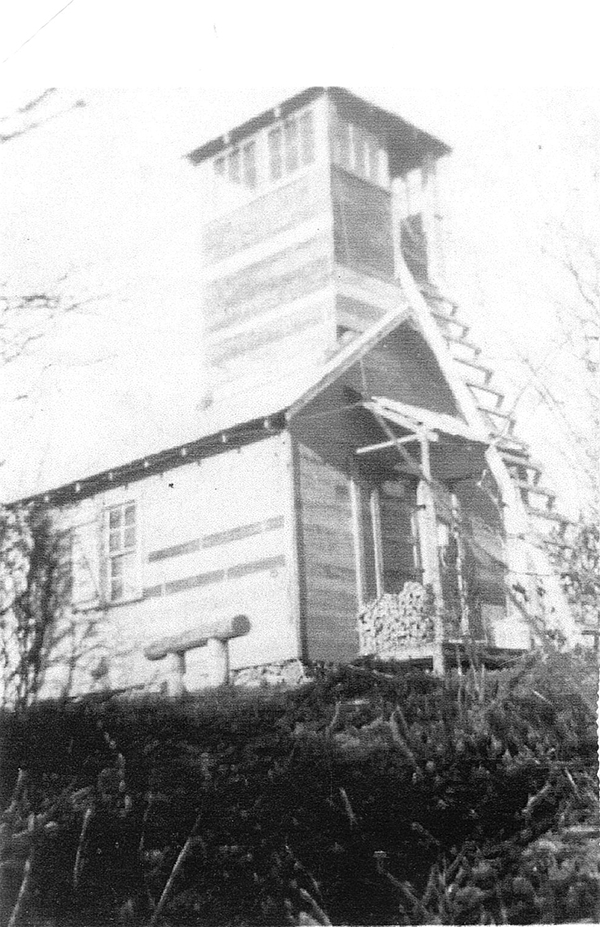 The Haoe Bald Fire Tower once stood in the Joyce Kilmer Memorial Forest. Photo courtesy of Elbert Wilkey