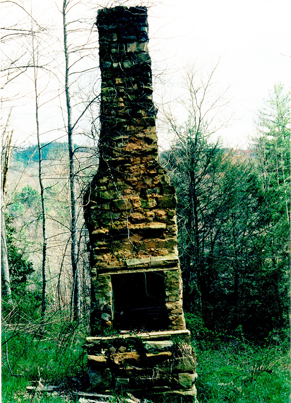 This chimney is all that remains of the McClung home place on Atoah Creek. Photo by Marshall McClung/The Graham Star