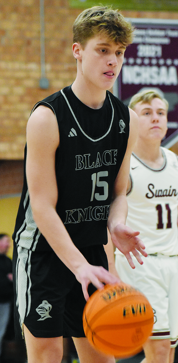 Dane Knott prepares to deposit a foul shot Tuesday at Swain County. Knott led  Robbinsville with 22 points in the win over the Maroon Devils. Photo by Bella Eddings/The Graham Star