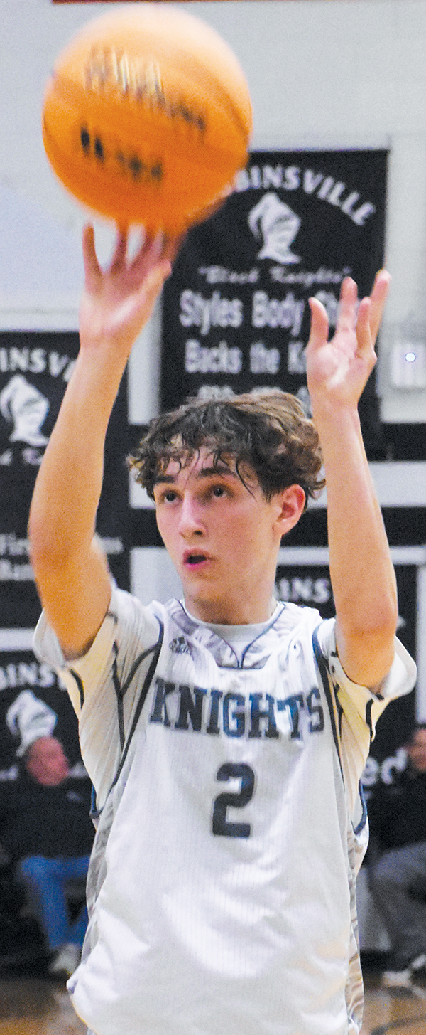 Eli Lambert launches a free throw during Feb. 7’s JV game against Swain County. Photo by Jacquline Gayosso/The Graham Star