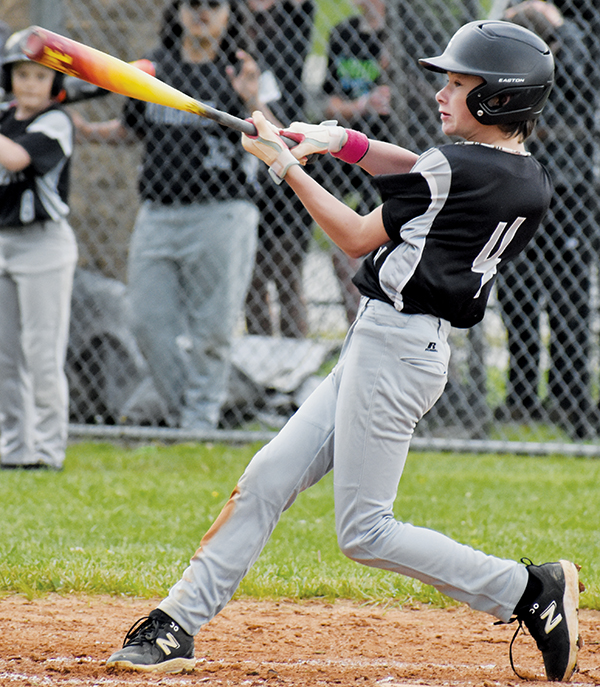 Walker Lane had a bases-clearing triple in May 1’s home game against Cherokee. Photo by Bella Eddings/The Graham Star