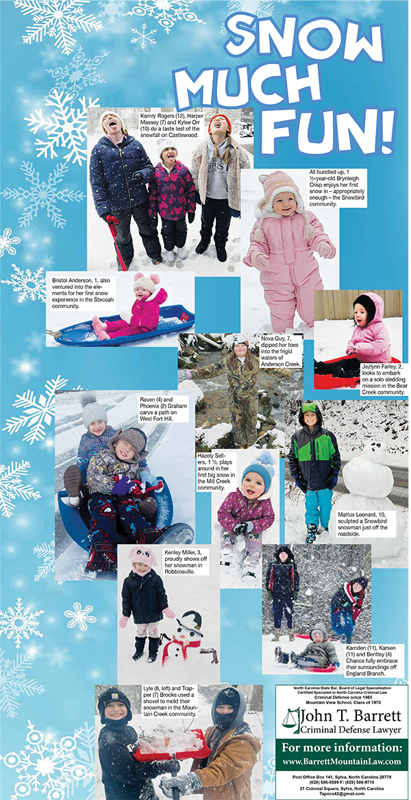 Graham Star graphic designer Madison Ledford showed how much fun a snow day could really be, as she took photos submitted by The Star's Facebook followers and created this page to win second place in the North Carolina Press Association's annual editorial contest.