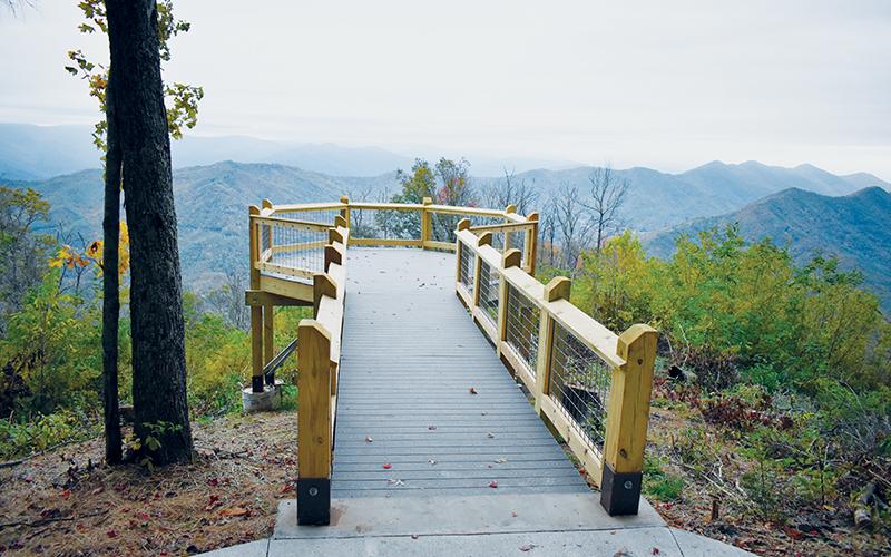 The Maple Springs Observation Deck, located off the Cherohala Skyway, re-opened three weeks ago.