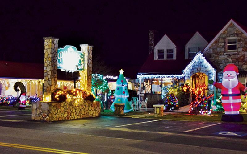 The Phillips Historic Motel was the Best Business winner of the REVVED UP  Christmas decoration contest. Photos by Art Miller/amiller@grahamstar.com
