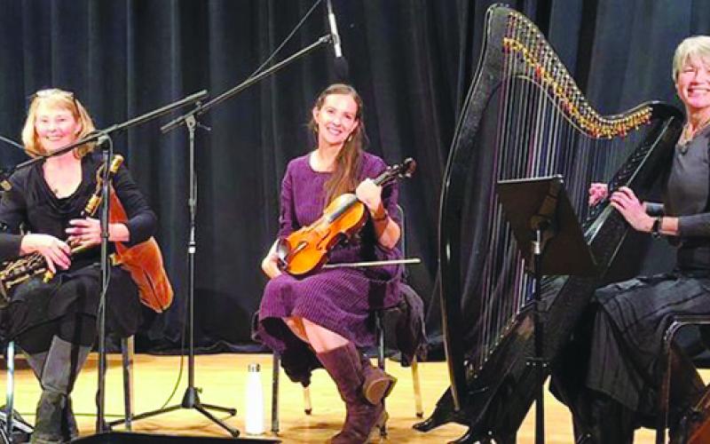 Cathy Wilde, Jannell Canerday and Lorinda Jones (from left) – better known as Na Skylark – will perform at the John C. Campbell Folk School in Brasstown on Friday, Feb. 21.