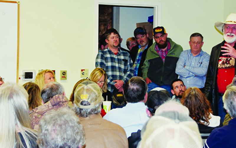 The Rev. Daniel Stewart – pastor of Cedar Cliff Baptist Church – speaks during Feb. 5’s Town of Robbinsville meeting.