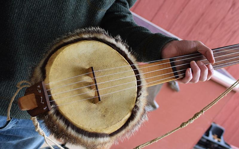 A native of Nantahala, Joshua Grant’s instruments come fret-free and are furnished with the finest animal hide around. Photos by Art Miller/amiller@grahamstar.com