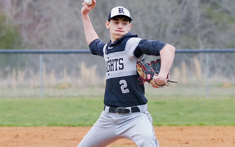 Jeb Shuler prepares to fire a pitch at Hiwassee Dam on March 9, 2020. The senior hurler looks to be the ace of Robbinsville’s pitching staff this season.