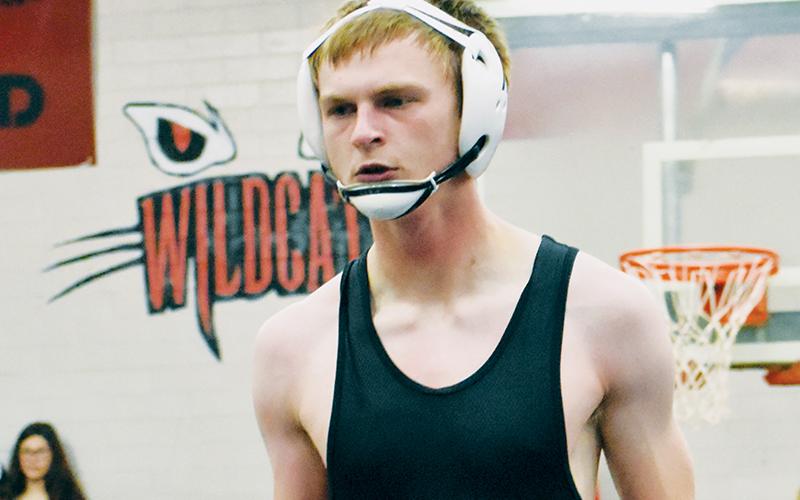 Simon Cody remained in the zone after scoring his first career pin May 4 in Andrews. Photo by Kevin Hensley/sports@grahamstar.com