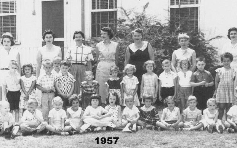 Attendees and teachers of a Vacation Bible School – held at 1st Presbyterian Church in Hartsville, S.C. – pause for a group photo.