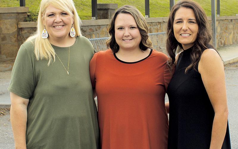 Robbinsville Elementary School art teacher Lynn Lynn, Robbinsville High School English teacher Brittany Tincher and Robbinsville Middle School science teacher Becky Brock (from left) were named the 2020-21 Graham County Schools’ Teachers of the Year. Photo by Charlie Benton/news@grahamstar.com