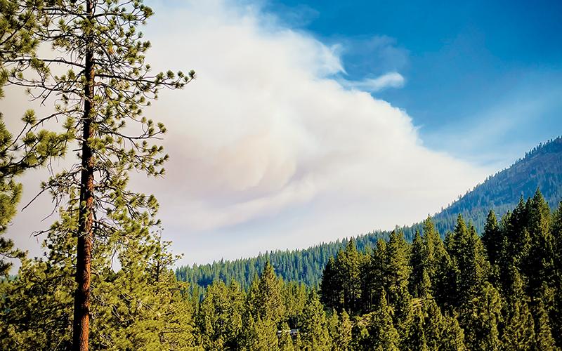 Smoke from wildfires earlier this month obscured what would normally be a pristine view in Lake Tahoe. Photo by Roger Carlton/The Graham Star