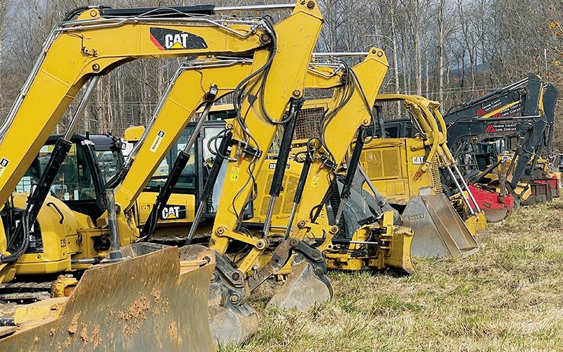 Over the past few weeks, equipment owned by Graham County Land Company has been moved to a central location – behind the Graham County Recycling Center – in anticipation of a future auction. Photos by Randy Foster/The Graham Star