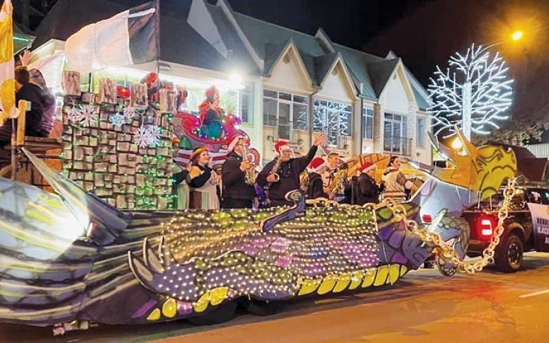The Robbinsville High School Marching Band performed in the annual Gatlinburg, Tenn. Christmas parade Dec. 3.