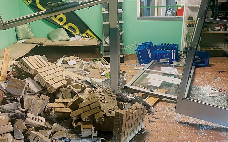 Bobby Kays was accused of using a Graham County Sheriff’s Office vehicle to run through the front of Robbinsville Pharmacy on May 8.