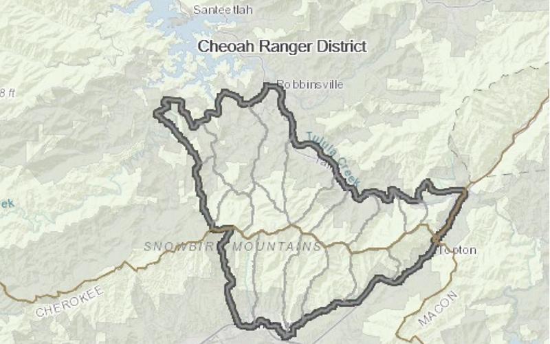 An outline of the area that will be treated as part of the proposed Crossover Project. Map courtesy of U.S. National Forest Service.