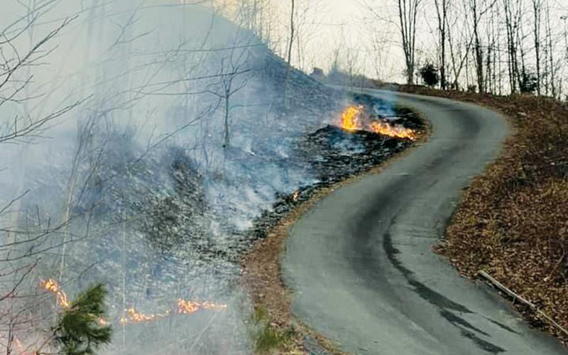 Local crews had to extinguish two separate brush fires over a span of four days, including this one Monday at Deals Gap.