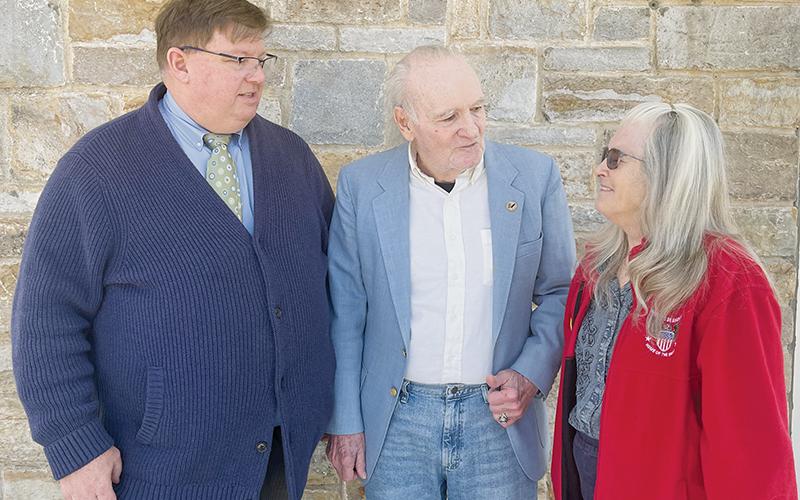 James Jay Smith, (center) is flanked by his wife Brenda and defense lawyer Rich Cassady during a courtroom break in Robbinsville on March 3. Smith was acquitted of attempted first-degree murder and assault with a deadly weapon with intent to kill inflicting serious injury the following day. Photos by Randy Foster/news@grahamstar.com
