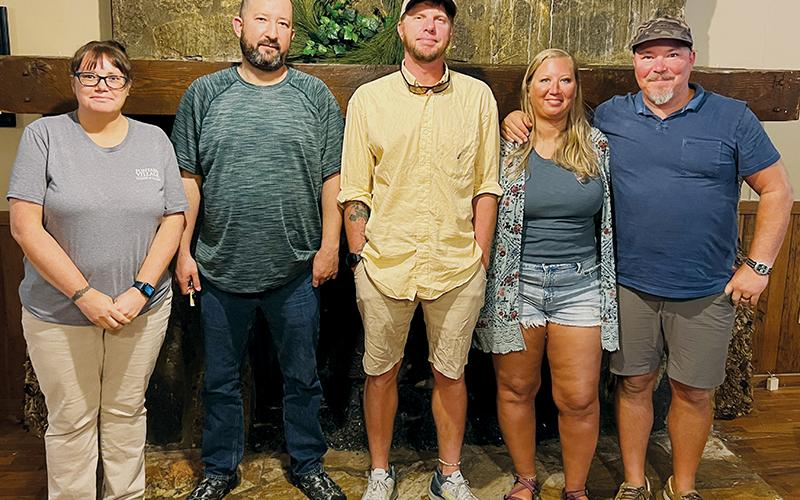 The Town of Fontana Dam is once again back to five members. From left are Lacie McBee, new council member Luis Geraldo, Brandon Jones, Tiffany Duke and mayor Rob Hardy. Photo by Kevin Hensley/editor@grahamstar.com