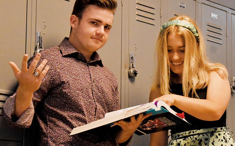 Scant decimal points separated Cody Cline (left) and Sarah Gibby in the race for this year’s Robbinsville High School valedictorian and salutatorian. Both will give speeches at Friday’s commencement exercise.