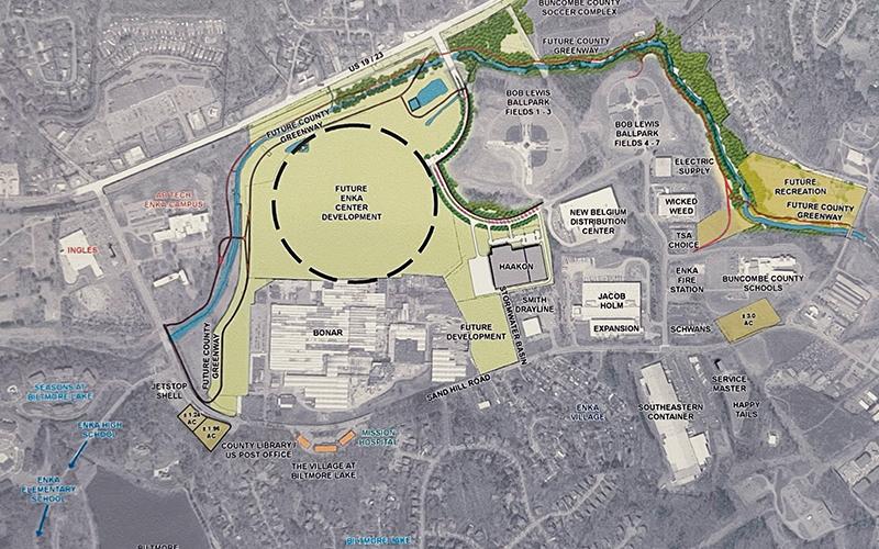 An overhead view of where the new medical facility would be located.