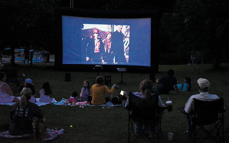 The first day of festivities concluded with a screening of the “History of Fontana Dam” on the Fontana Village ballfield Friday.