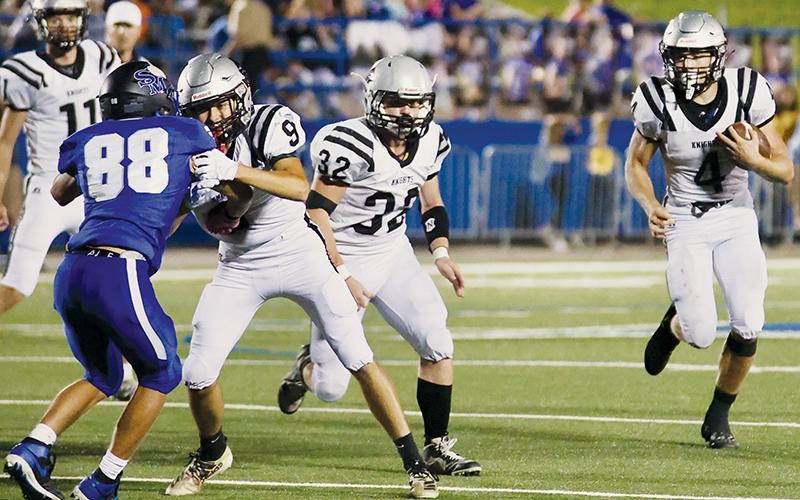 Junior running back Cuttler Adams continued his pursuit of the school rushing record Friday, amassing 255 yards on the ground in Robbinsville’s 28-27 win.