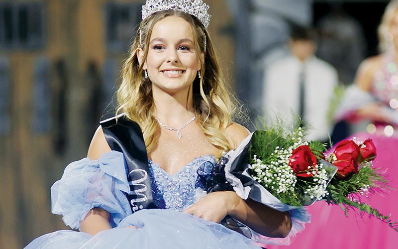 Nothing was going to erase the smile off Destanee Shay Trammell’s face Friday, after the Robbinsville High School senior was announced as the 2022-23 Homecoming Queen. Photo courtesy of Miranda Buchanan/Robbinsville High School Yearbook