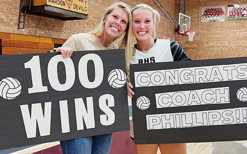 Kadey’s achievement was extra special for her younger sister Kensley (right), who has grown up watching her sister play – and then coach – the Lady Knights.