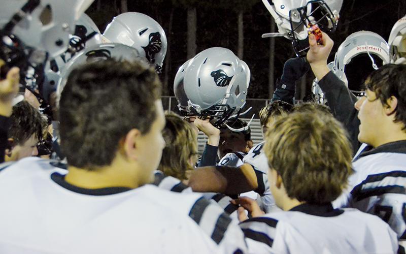 Though despondent, the Black Knights “break it down” one last time after Friday’s season-ending defeat at Eastern Randolph.