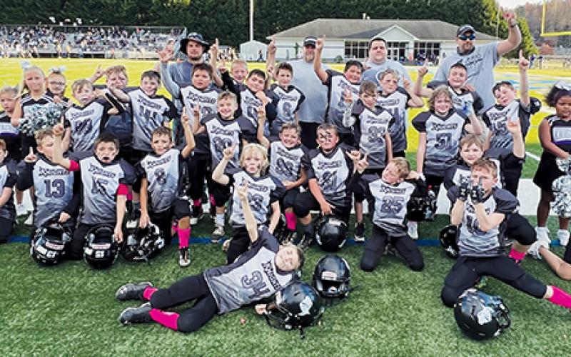 Robbinsville’s youth football program collected three Cracker Bowl championships Saturday in Sylva. The Termite Black Knights shutout the previously-unbeaten Franklin Panthers 6-0. Photos by Kevin Hensley/sports@grahamstar.com