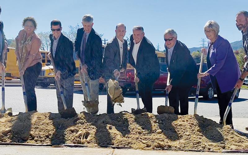 A mixture of local and N.C. Department of Transportation officials were all smiles for Oct. 3’s “Corridor K” groundbreaking – an event 57 years in the making. Photo by Randy Foster/news@grahamstar.com