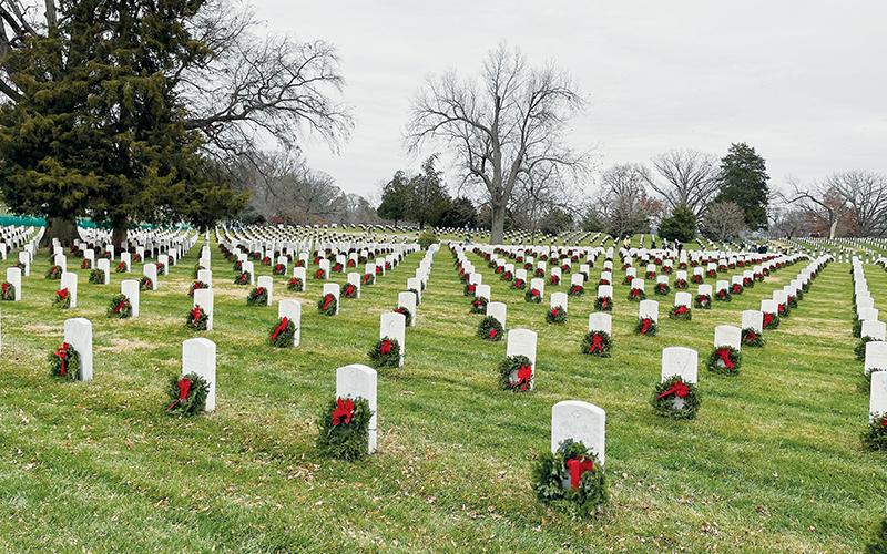 Each December, volunteers visit Arlington National Cemetery near Washington, D.C., to wreaths on gravestones. The annual tradition started in 1992 and one local family started participating in the memorial a few years ago.