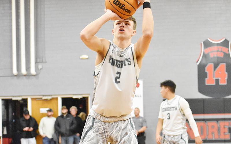 Brock Adams prepares to shoot a foul shot during Feb. 16's Smoky Mountain Conference Tournament finale against Murphy. Photo by Kevin Hensley/sports@grahamstar.com