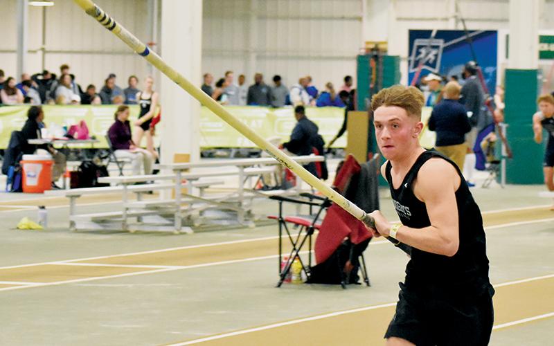 Sophomore Caden Lail was the only male athlete from Robbinsville to compete Saturday. He finished seventh in the pole vault.