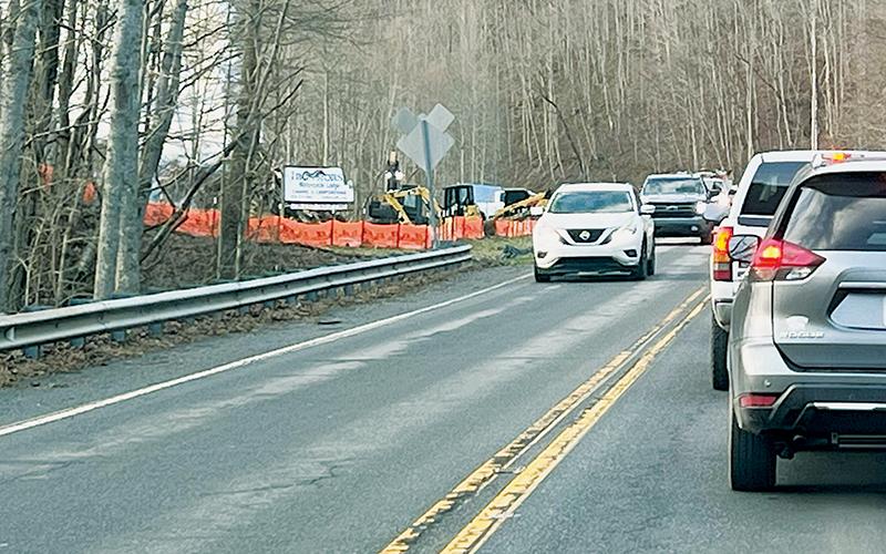 Frequent tavelers of both N.C. 143 and N.C. 28 have undoubtedly encountered sights like this one near the Johnson Gap intersection, as crews have been working feverishly to clear trees and other roadside foliage in anticipation of the Corridor K expansion. Complaints about lengthy wait times have steadily increased since clearing began in the fall. Photo by Kevin Hensley/editor@grahamstar.com